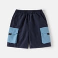 thumbnail image 2 of Gubotare Boys Board Shorts Toddler Boys Summer Knit Shorts with Pocket Baby Pull-On Soft Active Shorts 4T 5T (Navy,4-5 Years), 2 of 4