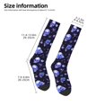 thumbnail image 2 of Naloa Skull flower leaf purple Thigh High Socks Extra Long Stretchy Sock Women Over Knee High Opaque Stocking Daily Wear, 2 of 6