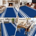 thumbnail image 5 of 5'x7' Area Rugs, Blue Striped Indoor Outdoor Area Rug for Living Room Bedroom, Farmhouse Blue White Stripes Washable Bathroom Rugs Kitchen Floor Carpet Mats Home Decor Aesthetic, 5 of 8