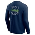 thumbnail image 3 of Men's Darius Rucker Collection by Fanatics College Navy Seattle Seahawks Washed Waffle-Knit Long Sleeve T-Shirt, 3 of 3