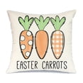 thumbnail image 3 of Juego de fundas de almohada con forma de conejo de pascua y zanahoria, 45 x 45 cm, 4 unidades, 3 of 3
