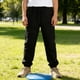 thumbnail image 2 of Pantalones de Trabajo Casuales Niños de Color Sólido Cintura Elástica con Bolsillos para Adultos Cómodos, 2 of 9