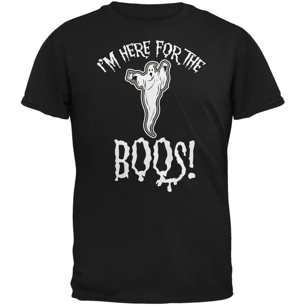 Here for the boos womens long sleeve tshirt horror cocktails