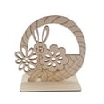 thumbnail image 1 of 10pcs Natural Wooden Bunny Chip Easter Gift Home Festival Supply 11.5 X 10 X 4.5 Cm Table Decorations Desk Craft, 1 of 10