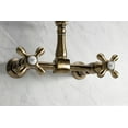 thumbnail image 4 of Kingston Brass KS1243AX Heritage Wall Mount Bridge Kitchen Faucet, Antique Brass, 4 of 5