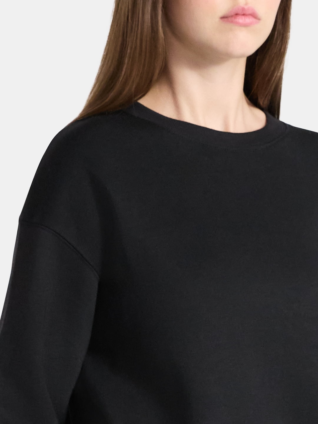 No Boundaries Fleece Oversized Sweatshirt with Long Sleeves, Women’s Sizes XXS-4X