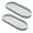 White, variant on WINDLAND Pack of 2 Oval Shaped Bathroom Storage Tray Nonslip Surfaces Cosmetic Organizers