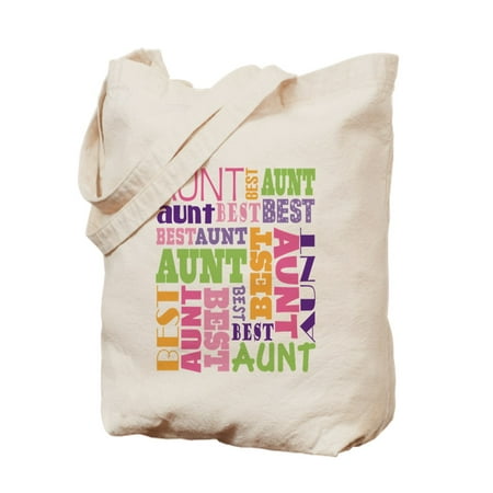 CafePress - Best Aunt Design Gift - Natural Canvas Tote Bag, Cloth Shopping