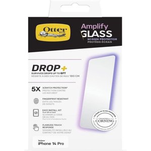 OtterBox Amplify Glass Screen Protector for iPhone 14 Pro, Clear