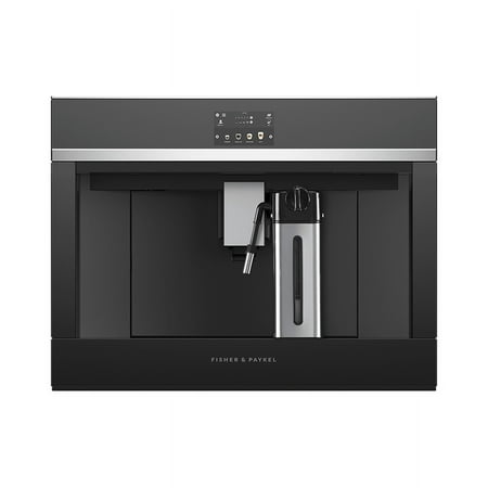 Fisher & Paykel - 24" Coffee Maker with Self-Cleaning Function - Black Glass