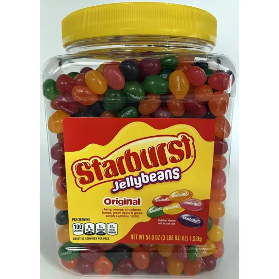 Starburst Jelly Beans Candy 54 oz Bulk Candies Cherry Orange Lemon Grape Apple