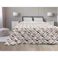 thumbnail image 1 of Mushroom Down Alternative Comforter, Organic Food Porcini Mushroom with Vintage Grunge Display Harvest Farmland, Microfiber Quilt for All Season, 5 Sizes, Cocoa Brown Beige, by Ambesonne, 1 of 3