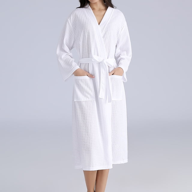 Liquidation d'Économies d'Hiver! PEZHADA Pyjamas pour Femmes, Ensembles de Pyjama pour Femmes, Robe de Nuit Chaude d'Hiver pour Femmes Peignoir pour Couple Hommes et Femmes Robe de Nuit d'Automne et d'Hiver Blanche G