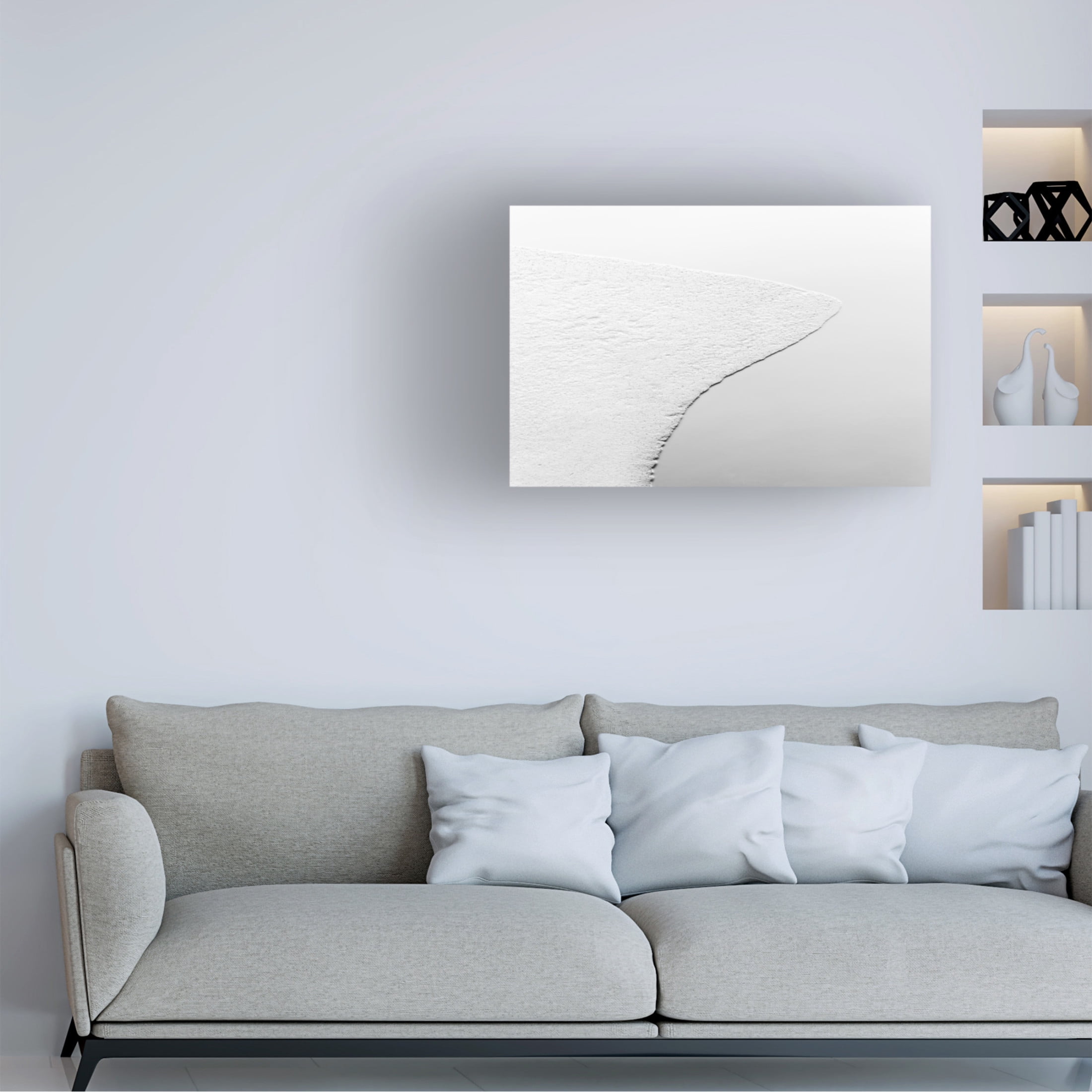 Canvas Wall Art - Hilde Ghesquiere 'White' Wall Art for Living Room, Bedroom, or Office D?cor by Trademark Fine Art - 47 x 30 Inches