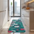thumbnail image 4 of Dark Teal Christmas Village Pattern Kitchen Rug Mat,Kitchen Runner Rugs Non Skid Washable,Decorative Kitchen Floor Mats for Kitchen,Sink,Laundry,17"x47.2", 4 of 7