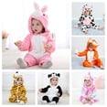 thumbnail image 2 of Pelele de dibujos animados de animales para bebé recién nacido, mono de manga larga, mono Kigurumi, disfraces de invierno, conejo, Tigre, vaca, 2 of 4
