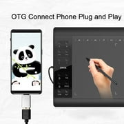 Graphics Drawing Tablet 14.06 x 9.6 Inch with 8192 Levels Battery-Free Pen and 8 Hot Keys, Compatible with PC/Mac/Android OS for Painting, Design & Online Teaching Black