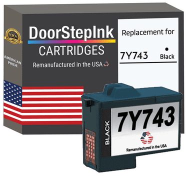Remanufactured DoorStepInk High Yield Ink Cartridge for Dell Series 2 7Y743 Black