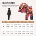 thumbnail image 6 of Kll Oil Paintings Of Elephants Print Women'S Long Sleeve Pajamas With Pants Sleepwear Loungewear 2 Set-Medium, 6 of 9