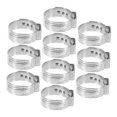 thumbnail image 6 of WORGEOUS 10 Pcs Single Ear Stepless Clamp 1.75X1.75X0.40CM Silver, 6 of 8