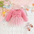 thumbnail image 2 of Sngxgn Baby Girl Outfit Print Sweatshirt Romper Long Sleeve Bubble Bodysuit(Pink,100), 2 of 9