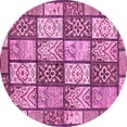 thumbnail image 1 of Ahgly Company Indoor Round Abstract Pink Modern Area Rugs, 6' Round, 1 of 4