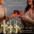 thumbnail image 6 of Linawe Peridot Green Cross Necklace for Women, Gold Plated Jewelry Cross Charm Pendant Chain Necklace, Crystal Imitation Diamond Birthstone Rhinestone Necklace, Catholic Birthday Mom Gifts, 6 of 7