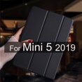 thumbnail image 1 of For ipad mini 5 4 3 2 1 Case Leather Stand Smart Tablet Cover Skin For iPad Mini 4 Case Mini 2 3 1 Mini 5 2019 Protective Shell Mini 5 Black, 1 of 6