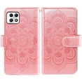 thumbnail image 5 of Compatible with T-Mobile Revvl 7 5G Wallet Phone Case and Tempered Glass Screen Protector Flower Faux Leather Flip Credit Card Holder Stand Zipper Cell Cover for T Mobile Revel7 Women Pink, 5 of 9