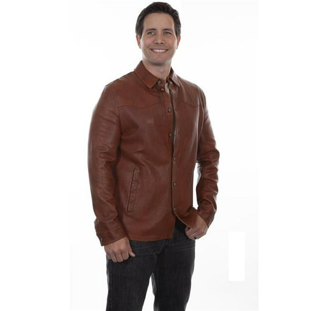 Scully leather best sale shirt