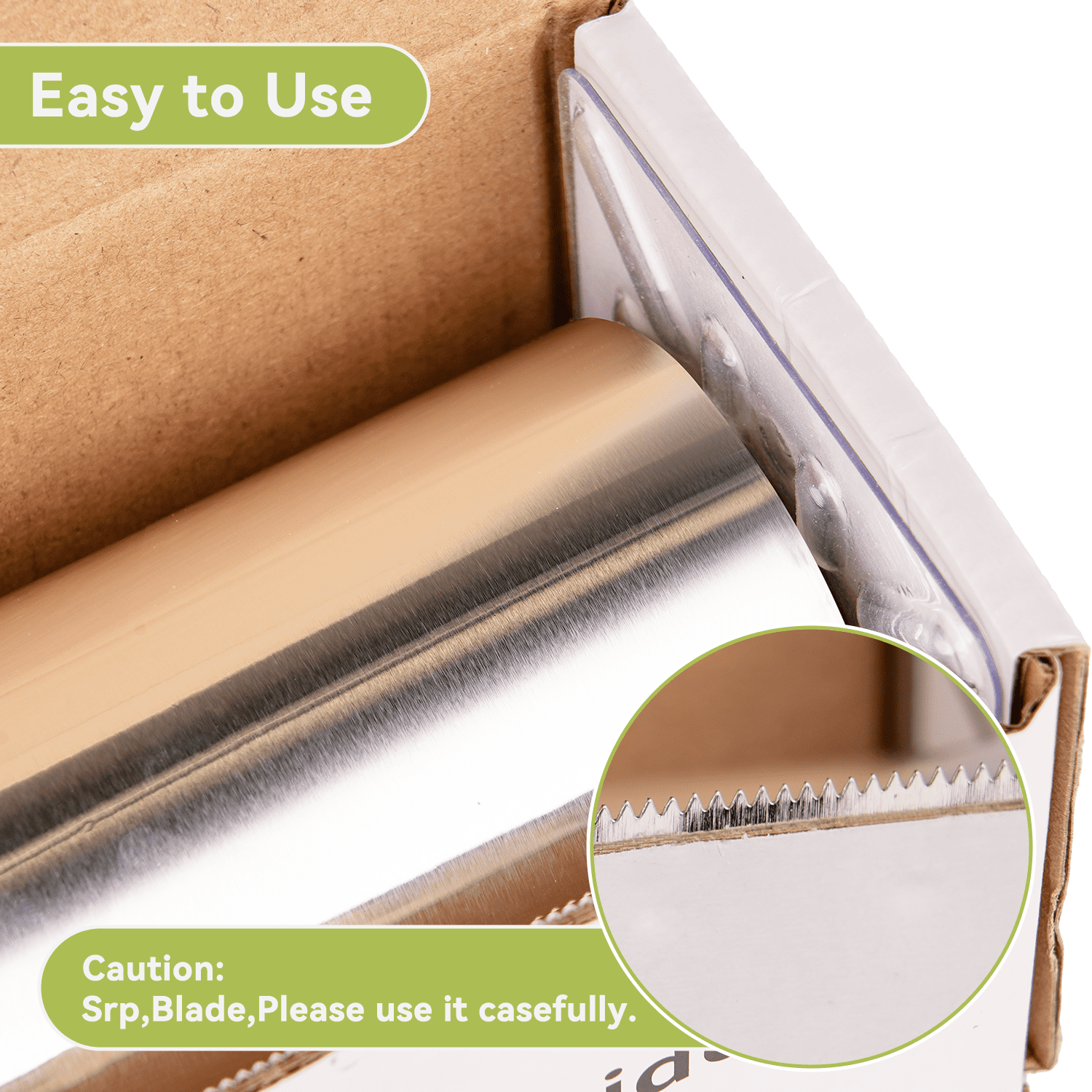 Alpacasso Aluminum Foil ,Aluminum Foils Roll with Serrated Cutter,12inx330SQ. FT