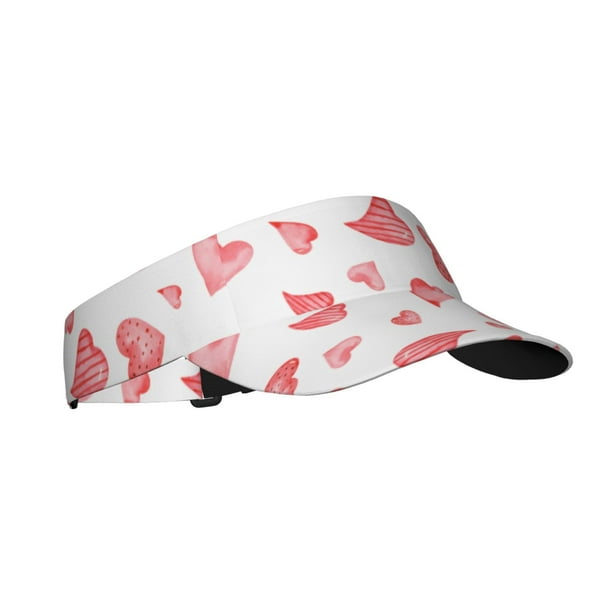 Balery Pink Hearts Gorra deportiva con visera ajustable para mujer y hombre (talla única)