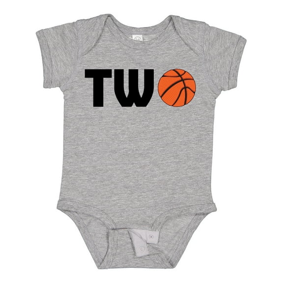 Inktastic Second Birthday Basketball Two Boys or Girls Baby Bodysuit