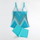 thumbnail image 5 of Trajes de baño tankini para mujer Trajes de baño vintage estampados para mujer Trajes de baño conservadores Traje de baño bikini con falda de playa estampada para mujer, 5 of 6