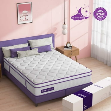 Sersper  10-Inch Medium Euro Top Memory Foam and Pocket Spring Hybrid Mattress Twin