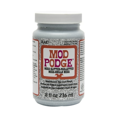 UPC: 0028995172939 | Mod Podge Mega Glitter Top Coat Finish Silver 8 fl oz