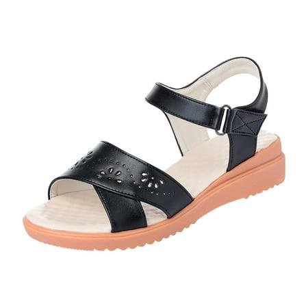 

Cathalem Thick Soles For Women Simple Thin Sandals Summer Thick Wear Fashion Double Women S Sandals Black 42