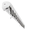 thumbnail image 6 of Awntech 12 Ft Key West Right Motorized Heavy Duty Patio Retractable Awning with Cassette (144in x 9.38in x 120in), Black/White Stripe, 6 of 7
