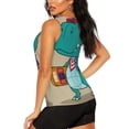 thumbnail image 3 of Lsque Cool Dino Playing Skateboard Printed Workout Tank Tops for Women, Athletic Sports Tank Tops, Compression Sleeveless Dry Fit Shirts,Sleeveless Yoga Shirt-Medium, 3 of 9