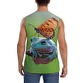 thumbnail image 4 of Balery Butterfly Landing On Head Dumpy Frog Camisetas sin mangas para hombre, absorbe la humedad y protege contra el mal olor.-Large, 4 of 7