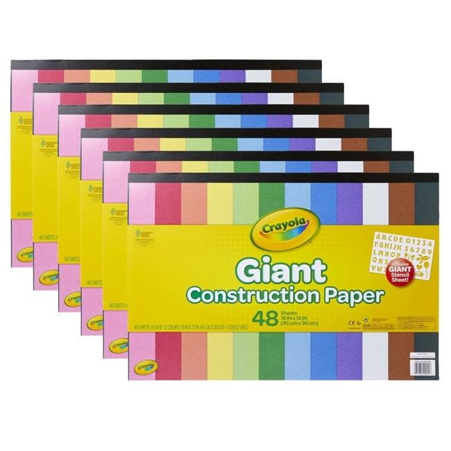 Crayola BIN9900556 Giant Construction Paper Pad with Stencils Pack