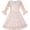 Salmon Pink, variant on Flower Girl Dress Lace Blush Pink Bell Sleeve Party 6