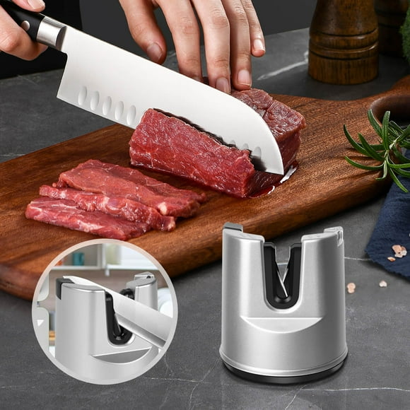 Boovnll Gadgets de Cuisine, Aiguiseur à Ventouse Multifonction Peut Moudre des Couteaux à Angle Droit Couteaux Dentelés Ciseaux, Maison et Cuisine, Cuisine, Outils de Cuisine