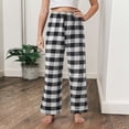 thumbnail image 2 of UAYOTSE Girls Plaid Pajama Pants Kids Soft Elastic Waist Lounge Bottoms with Pockets Casual Sleepwear,Sizes 7-8 Years, 2 of 9