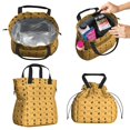 thumbnail image 2 of Paw Prints and Bones Drawstring Lunch Bag Women - Drawstring Lunch Bag Insulated for Work Office - Stain-Resistant Large Lunchbags for Women with Multi-Pockets, 2 of 6