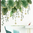 thumbnail image 6 of Litake 2 Sheets Tropical Green Leaves Wall Stickers Self-adhesive Wall Decal Murals Wallpaper for Home Living Room Decoration, 6 of 8