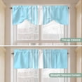 thumbnail image 3 of Tie Up Valance for Windows Sky Blue Vertical Stripes Curtains Valances Rod Pocket Valance Window Treatments Classic Striped Balloon Curtains for Kitchen Living Room Bedroom Bathroom Decor 54x18 Inch, 3 of 9