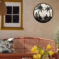 thumbnail image 5 of Cocktail Beach Funny Summer Metal Tin Sign Vintage Round Wall Decor for Home Porch Patio Garden Yard Indoor Outdoor Metal Wreath Sign 8 inch, 5 of 6