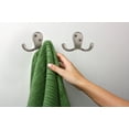 thumbnail image 4 of Design House 5-Pack Double Hat, Coat, or Towel Hooks, Satin Nickel, 4 of 10