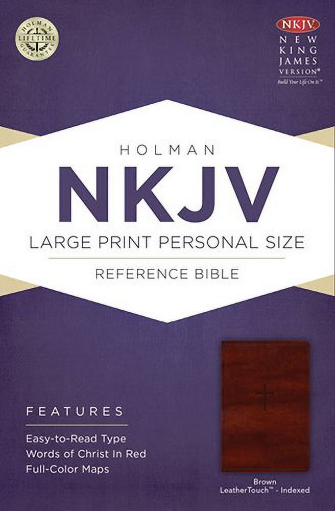 NKJV Large Print Personal Size Reference Bible, Brown LeatherTouch Indexed (Hardcover) - image 2 of 2